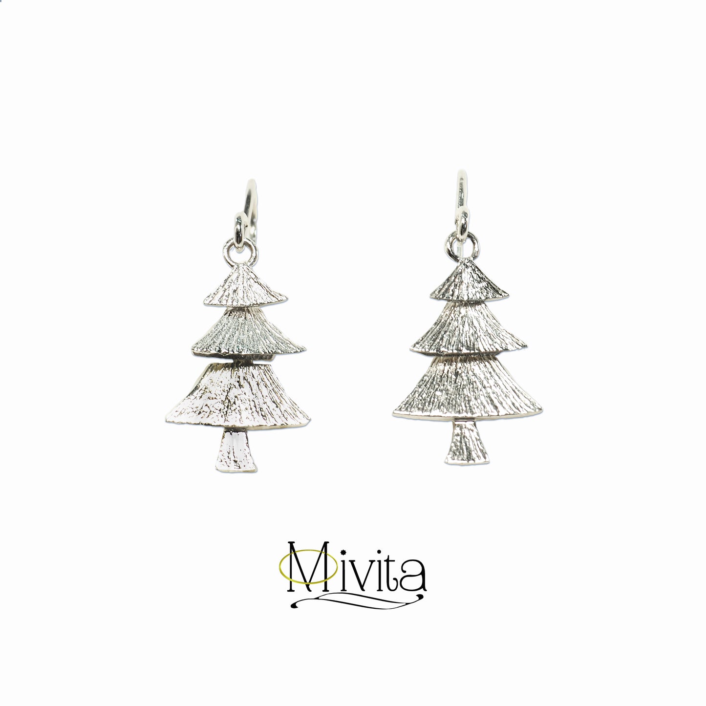 Moivita Christmas Tree Sterling Silver Earrings - Festive Fun, a Must-Have for the Holidays