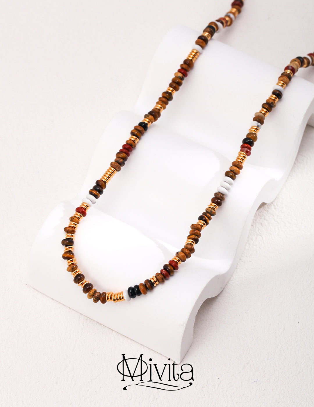 Moivita Tiger's Eye Bead Strand - Harmony of Design and Nature