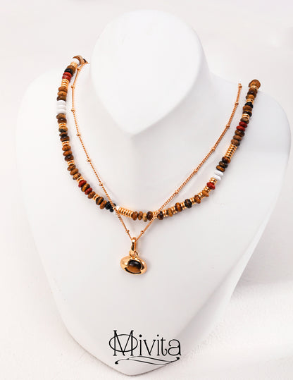 Moivita Tiger's Eye Bead Strand - Harmony of Design and Nature