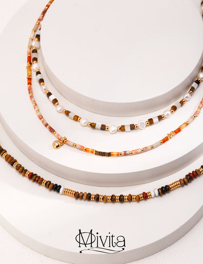 Moivita Tiger's Eye Bead Strand - Harmony of Design and Nature