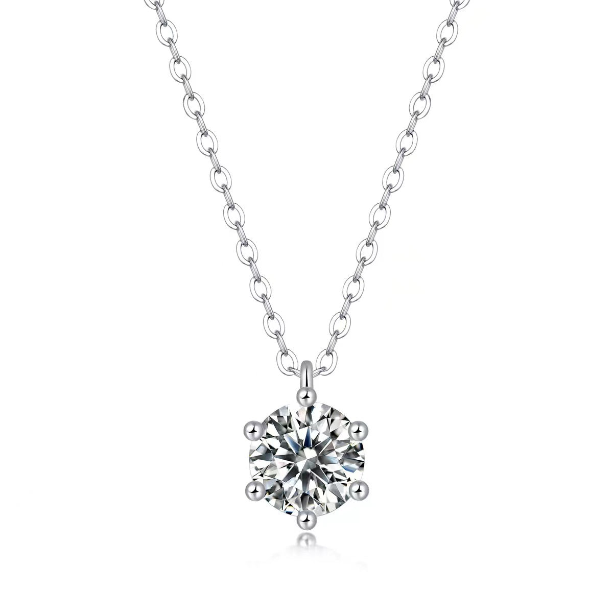 Moivita MOISSANITE NECKLACE, Crystal Necklace for Women, Dimensions 18 Inch