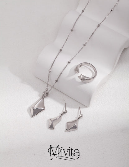 Moivita Sterling Silver Sculptural Designed Jewelry Sets